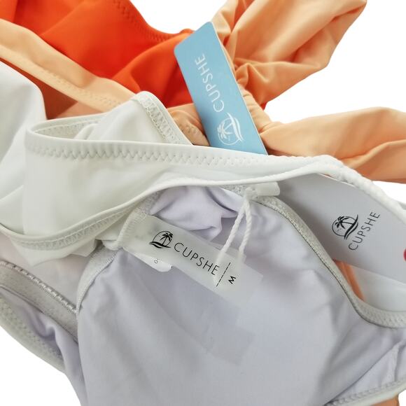 Cupshe Color Block Tie Side One Piece Swimsuit, Size Medium, NWT - Picture 10 of 14